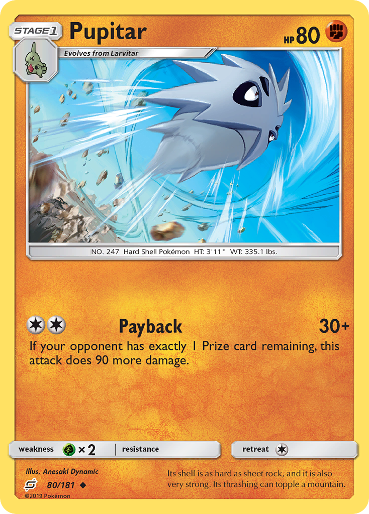 Pupitar (80/181) [Sun & Moon: Team Up] | Jomio and Rueliete's Cards and Comics