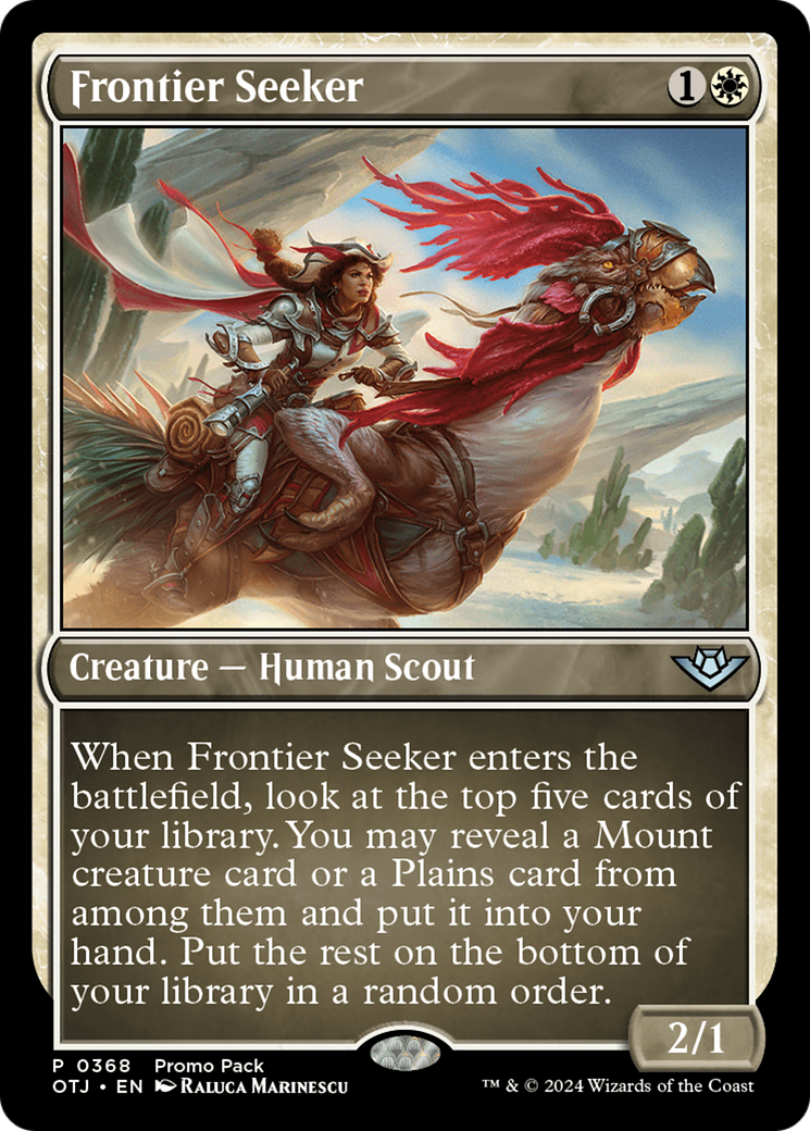 Frontier Seeker (Promo Pack) [Outlaws of Thunder Junction Promos] | Jomio and Rueliete's Cards and Comics