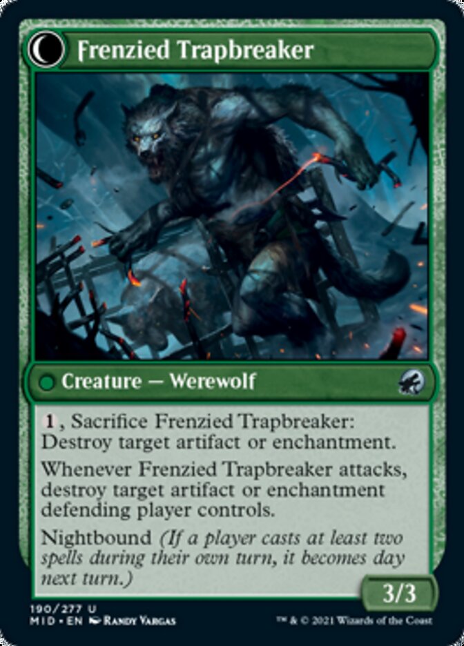 Outland Liberator // Frenzied Trapbreaker [Innistrad: Midnight Hunt] | Jomio and Rueliete's Cards and Comics