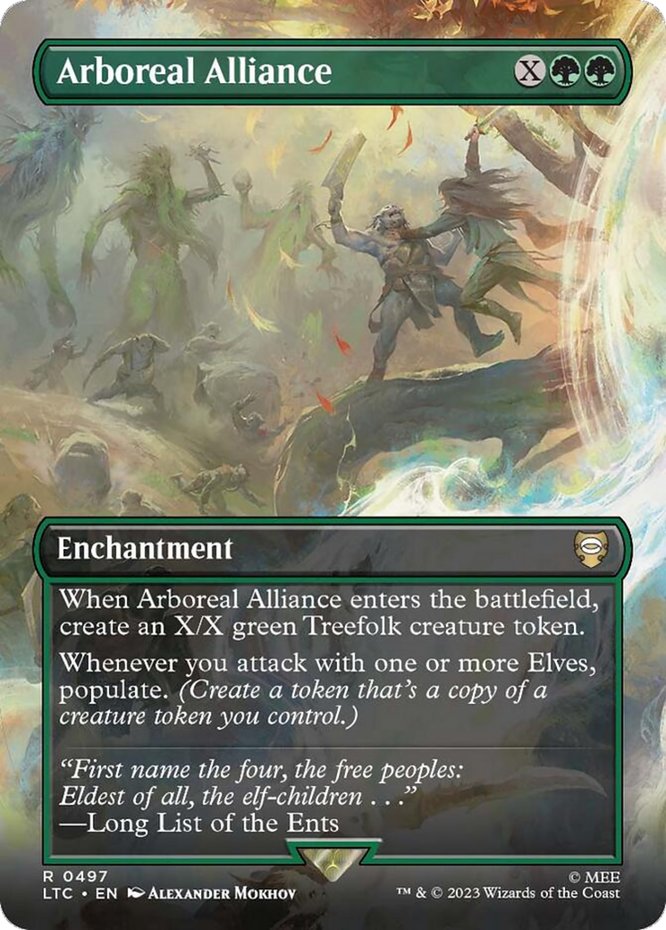 Arboreal Alliance (Borderless) [The Lord of the Rings: Tales of Middle-Earth Commander] | Jomio and Rueliete's Cards and Comics