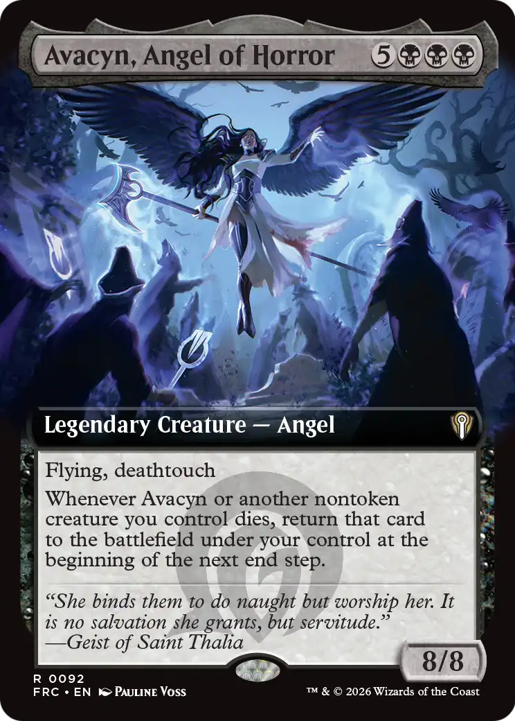 Avacyn, Angel of Horror (Extended Art) [Reality Fracture Commander] | Jomio and Rueliete's Cards and Comics