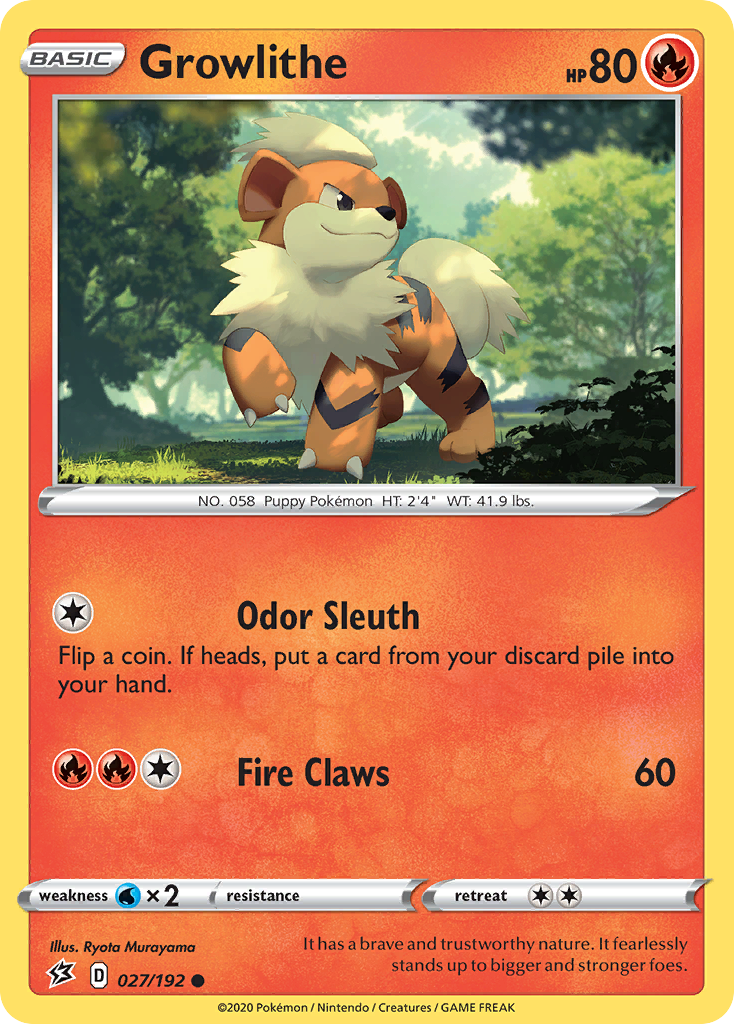 Growlithe (027/192) [Sword & Shield: Rebel Clash] | Jomio and Rueliete's Cards and Comics