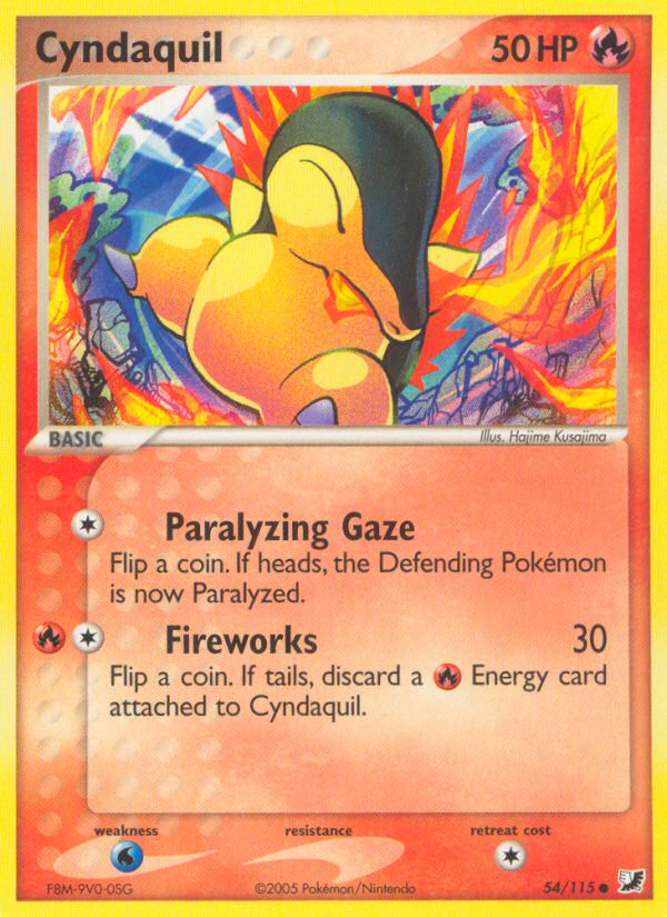 Cyndaquil (54/115) [EX: Unseen Forces] | Jomio and Rueliete's Cards and Comics