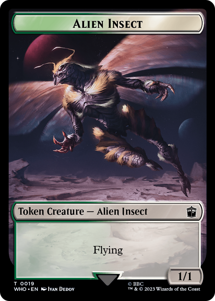 Alien Insect Token [Doctor Who Tokens] | Jomio and Rueliete's Cards and Comics