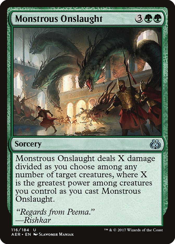 Monstrous Onslaught [Aether Revolt] | Jomio and Rueliete's Cards and Comics