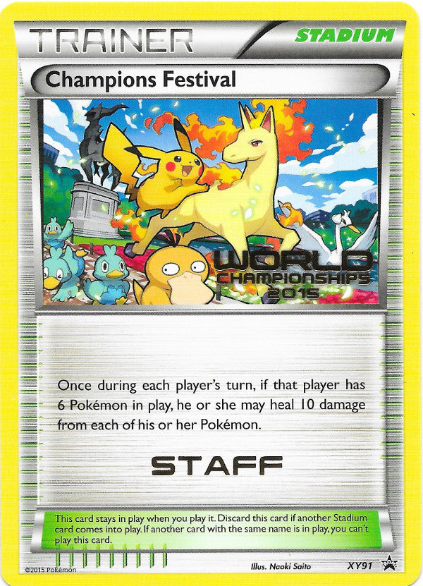 Champions Festival (XY91) (2015 Quarter Finalist) [XY: Black Star Promos] | Jomio and Rueliete's Cards and Comics