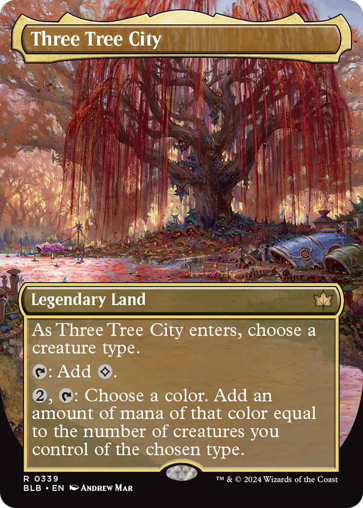 Three Tree City (Borderless) (0339) [Bloomburrow] | Jomio and Rueliete's Cards and Comics