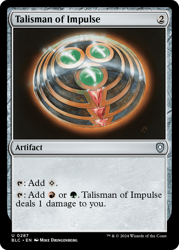 Talisman of Impulse [Bloomburrow Commander] | Jomio and Rueliete's Cards and Comics