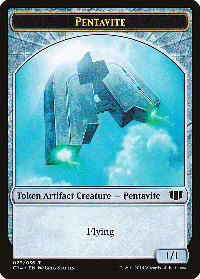 Myr // Pentavite Double-Sided Token [Commander 2014 Tokens] | Jomio and Rueliete's Cards and Comics