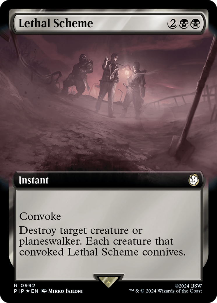 Lethal Scheme (Extended Art) (Surge Foil) [Fallout] | Jomio and Rueliete's Cards and Comics