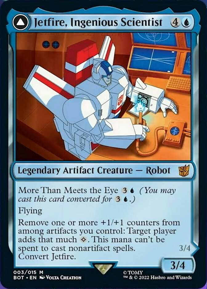 Jetfire, Ingenious Scientist // Jetfire, Air Guardian [Transformers] | Jomio and Rueliete's Cards and Comics