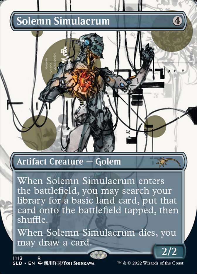 Solemn Simulacrum (1113) (Borderless) [Secret Lair Drop Series] | Jomio and Rueliete's Cards and Comics