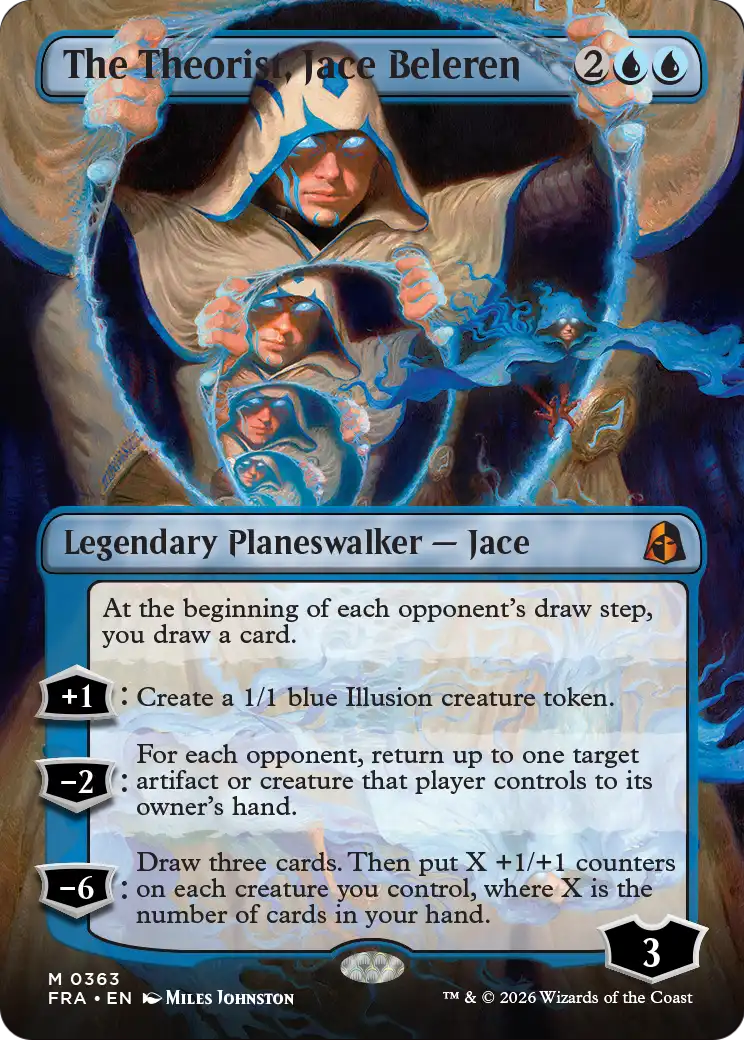 The Theorist, Jace Beleren (Borderless) (0363) [Reality Fracture] | Jomio and Rueliete's Cards and Comics