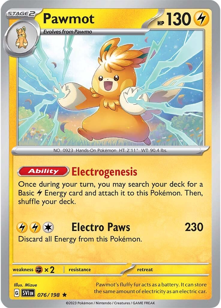 Pawmot (076/198) [Scarlet & Violet: Base Set] | Jomio and Rueliete's Cards and Comics