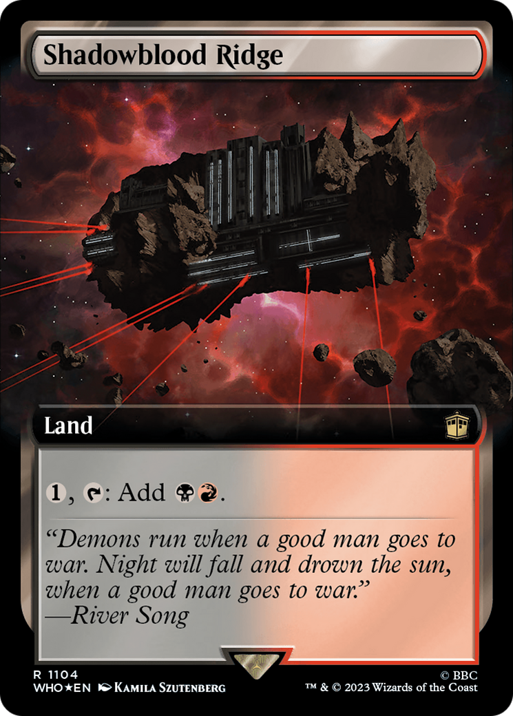 Shadowblood Ridge (Extended Art) (Surge Foil) [Doctor Who] | Jomio and Rueliete's Cards and Comics