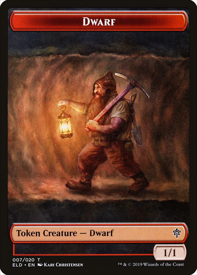 Dwarf Token [Throne of Eldraine Tokens] | Jomio and Rueliete's Cards and Comics