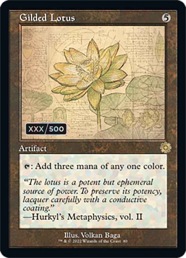 Gilded Lotus (Retro Schematic) (Serialized) [The Brothers' War Retro Artifacts] | Jomio and Rueliete's Cards and Comics