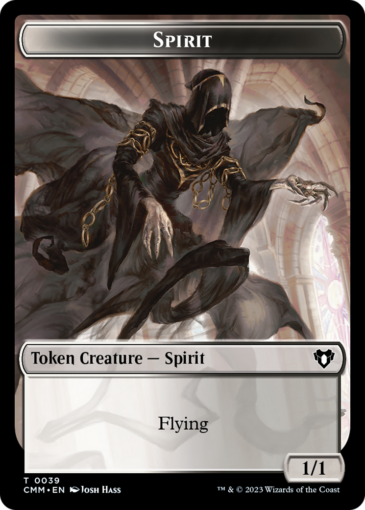 Spirit Token (39) [Commander Masters Tokens] | Jomio and Rueliete's Cards and Comics