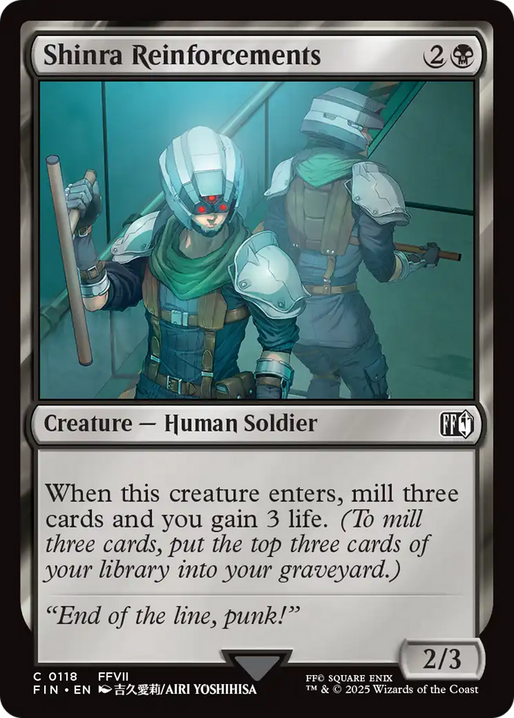Shinra Reinforcements [FINAL FANTASY] | Jomio and Rueliete's Cards and Comics