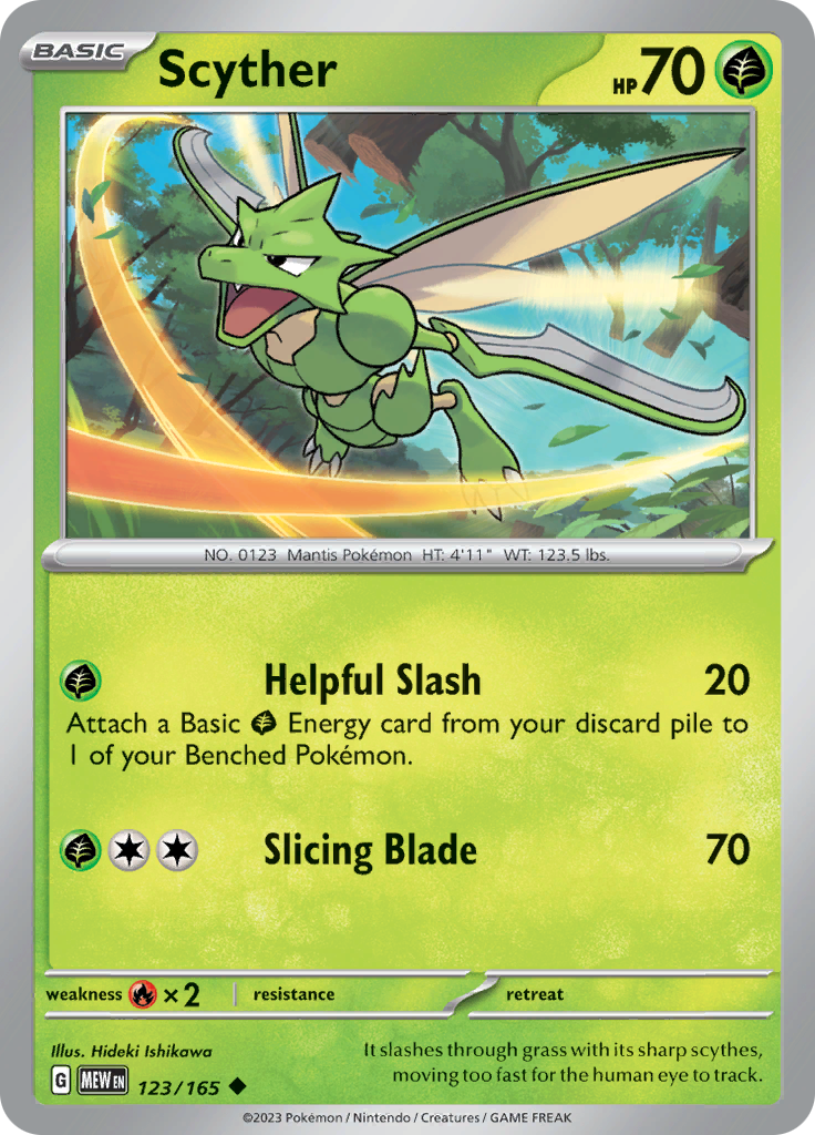 Scyther (123/165) [Scarlet & Violet 151] | Jomio and Rueliete's Cards and Comics