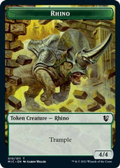 Rhino // Wolf Double-Sided Token [Innistrad: Midnight Hunt Commander Tokens] | Jomio and Rueliete's Cards and Comics