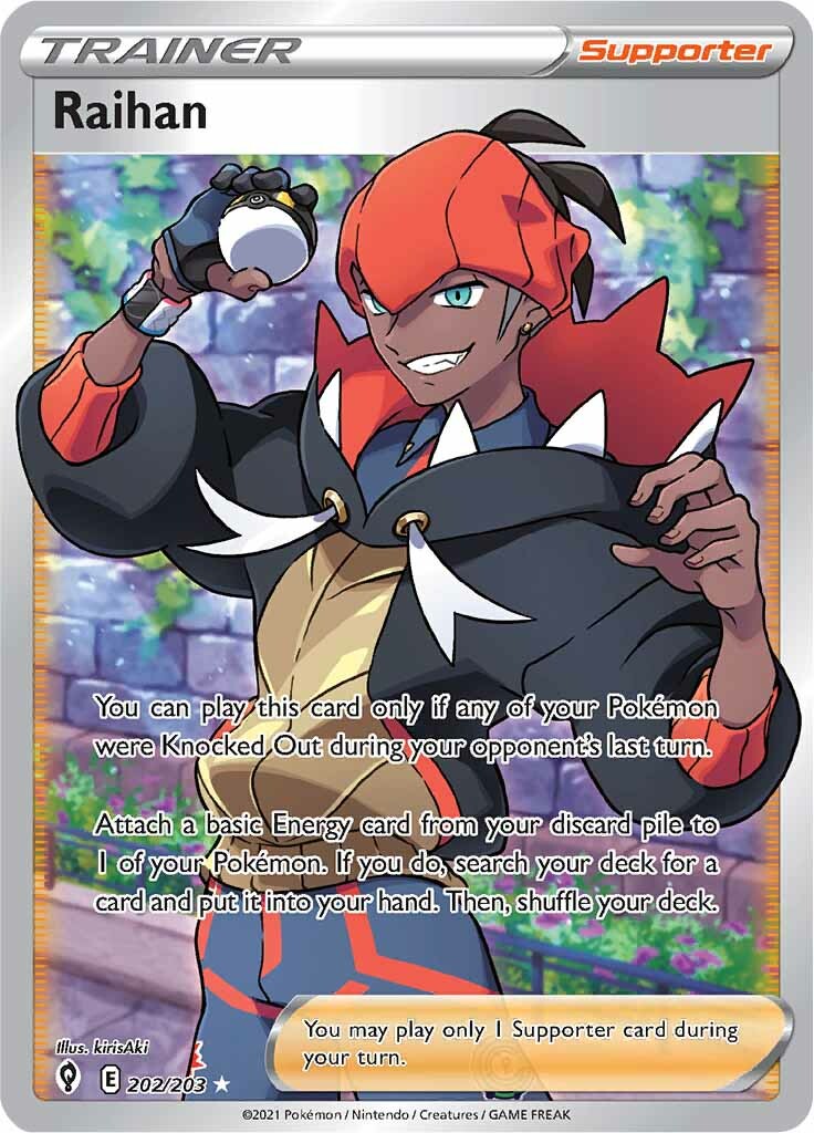 Raihan (202/203) [Sword & Shield: Evolving Skies] | Jomio and Rueliete's Cards and Comics