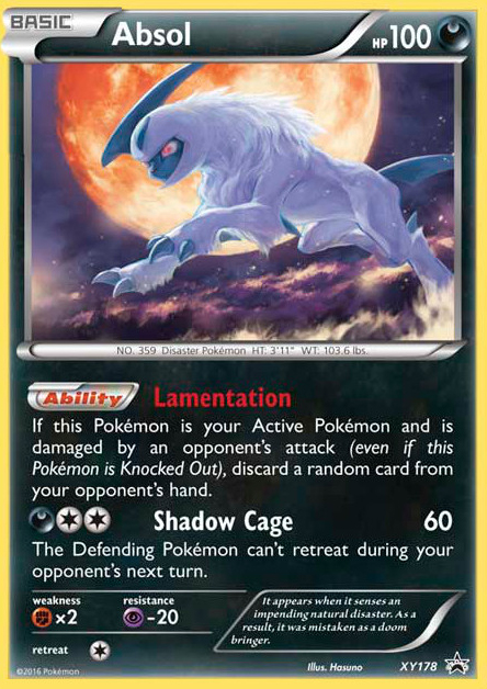 Absol (XY178) [XY: Black Star Promos] | Jomio and Rueliete's Cards and Comics