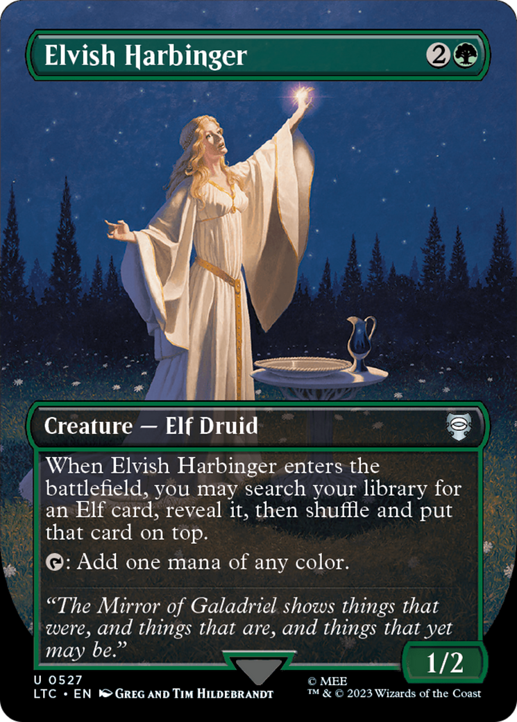 Elvish Harbinger (Borderless) [The Lord of the Rings: Tales of Middle-Earth Commander] | Jomio and Rueliete's Cards and Comics