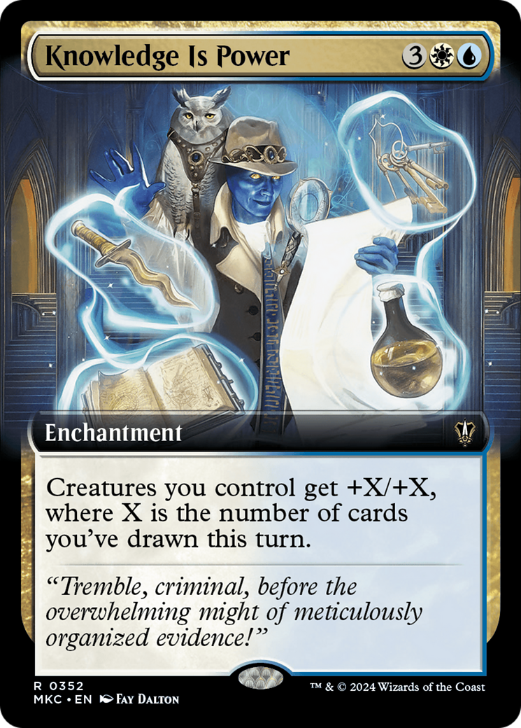 Knowledge is Power (Extended Art) [Murders at Karlov Manor Commander] | Jomio and Rueliete's Cards and Comics