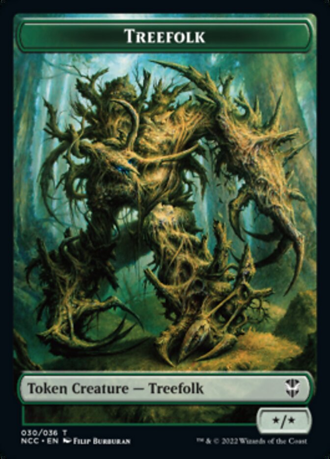 Treefolk // Spider Double-Sided Token [Streets of New Capenna Commander Tokens] | Jomio and Rueliete's Cards and Comics