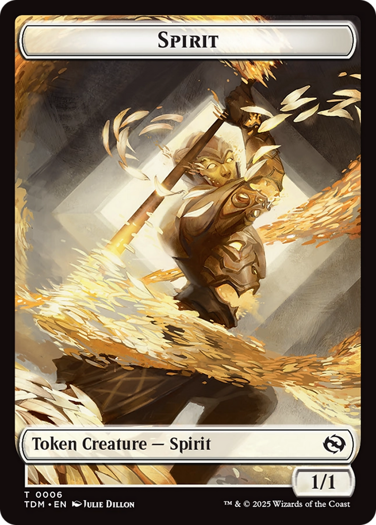 Spirit (0006) // Spirit (0007) Double-Sided Token [Tarkir: Dragonstorm Tokens] | Jomio and Rueliete's Cards and Comics
