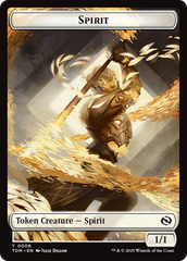 Spirit (0006) // Spirit (0007) Double-Sided Token [Tarkir: Dragonstorm Tokens] | Jomio and Rueliete's Cards and Comics