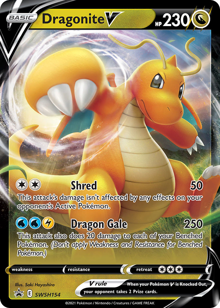 Dragonite V (SWSH154) (Jumbo Card) [Sword & Shield: Black Star Promos] | Jomio and Rueliete's Cards and Comics