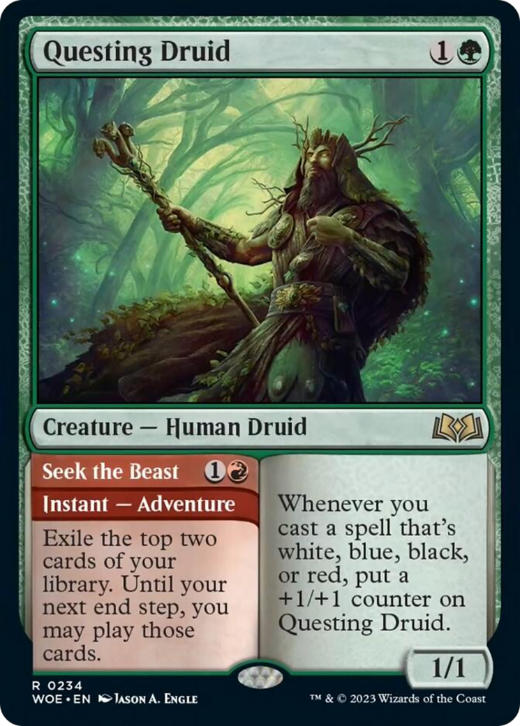 Questing Druid // Seek the Beast [Wilds of Eldraine] | Jomio and Rueliete's Cards and Comics