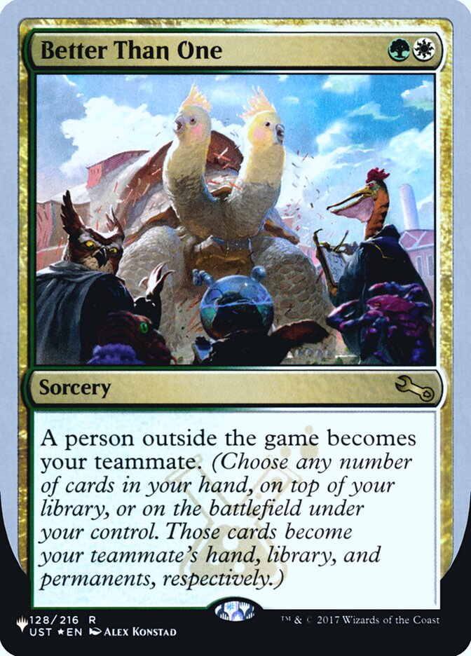Better Than One (Unfinity Foil Edition) [The List] | Jomio and Rueliete's Cards and Comics