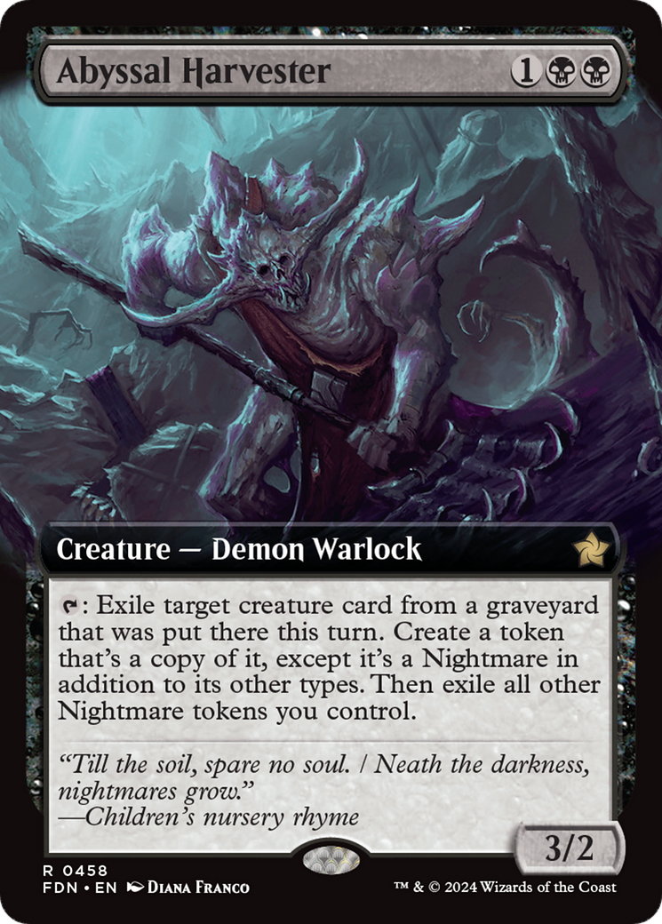 Abyssal Harvester (Extended Art) [Foundations] | Jomio and Rueliete's Cards and Comics