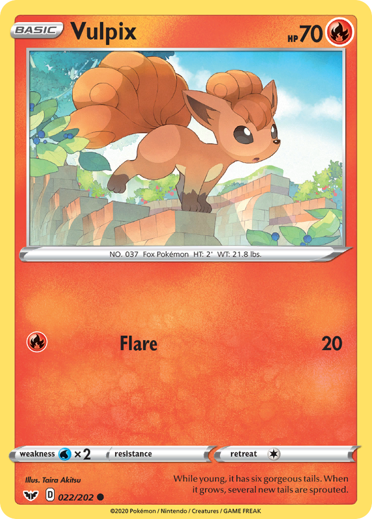 Vulpix (022/202) [Sword & Shield: Base Set] | Jomio and Rueliete's Cards and Comics