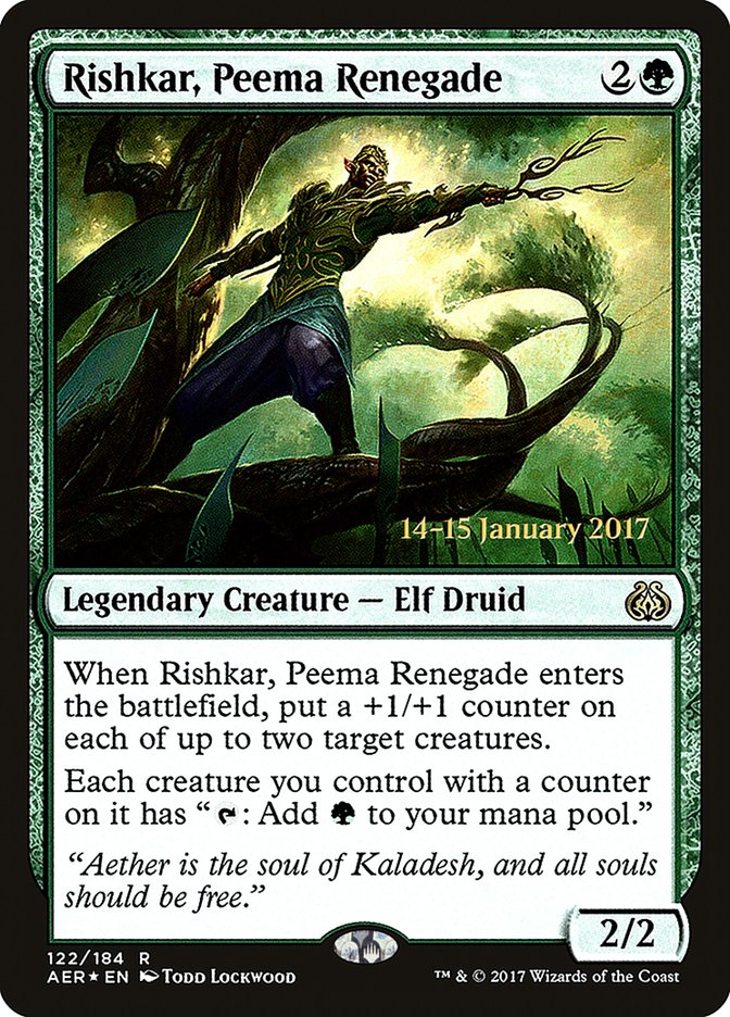 Rishkar, Peema Renegade [Aether Revolt Prerelease Promos] | Jomio and Rueliete's Cards and Comics