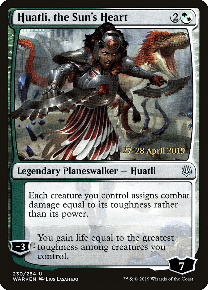 Huatli, the Sun's Heart [War of the Spark Prerelease Promos] | Jomio and Rueliete's Cards and Comics