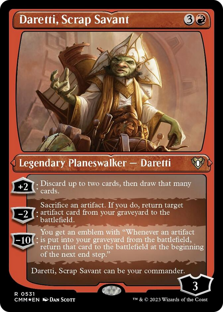 Daretti, Scrap Savant (Foil Etched) [Commander Masters] | Jomio and Rueliete's Cards and Comics