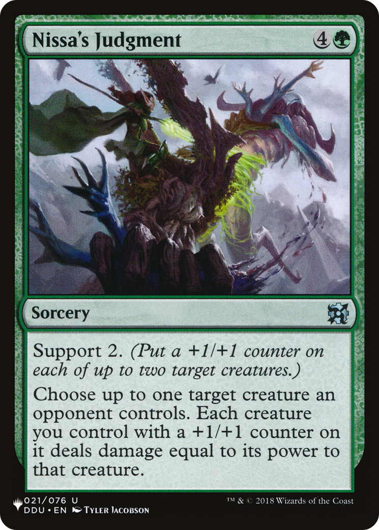 Nissa's Judgment [The List] | Jomio and Rueliete's Cards and Comics