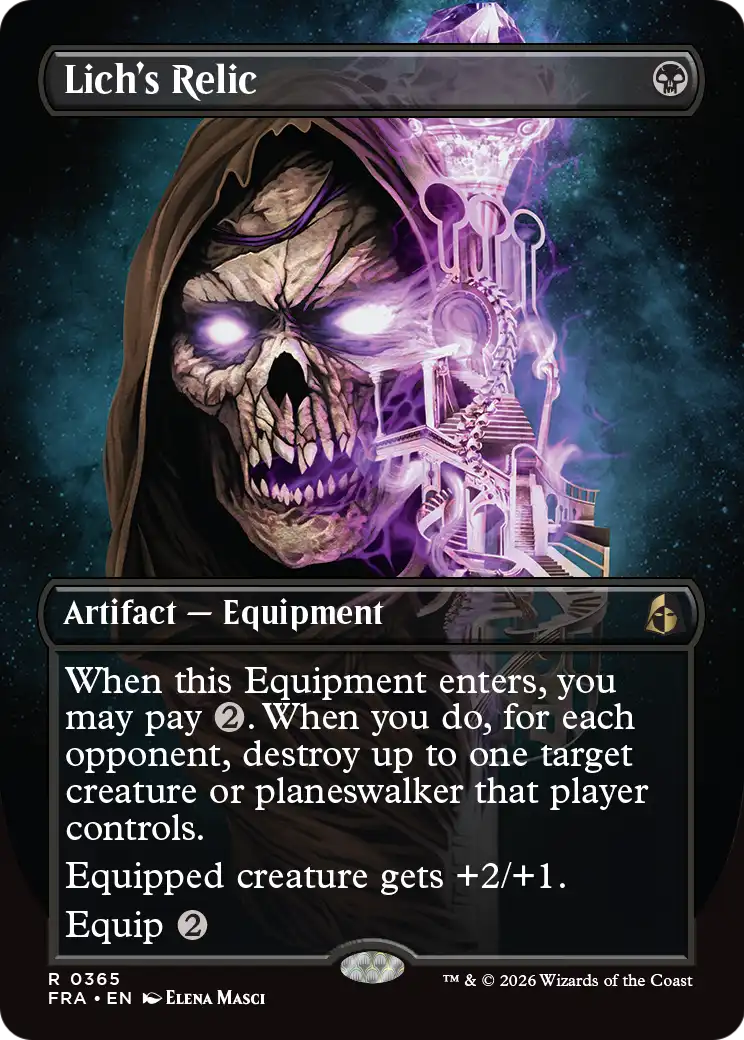 Lich's Relic (Borderless) [Reality Fracture] | Jomio and Rueliete's Cards and Comics