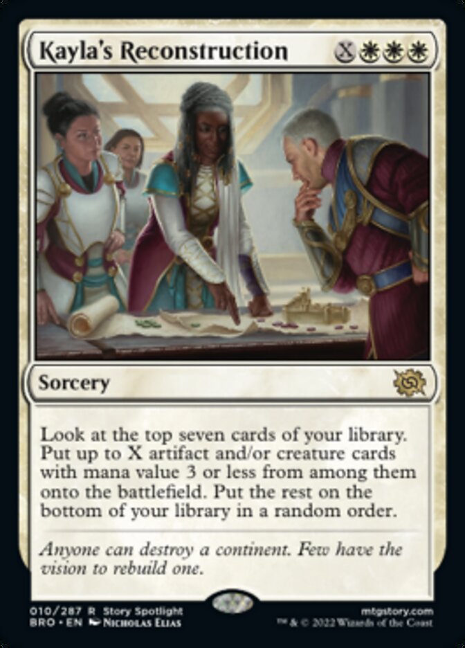 Kayla's Reconstruction (Promo Pack) [The Brothers' War Promos] | Jomio and Rueliete's Cards and Comics