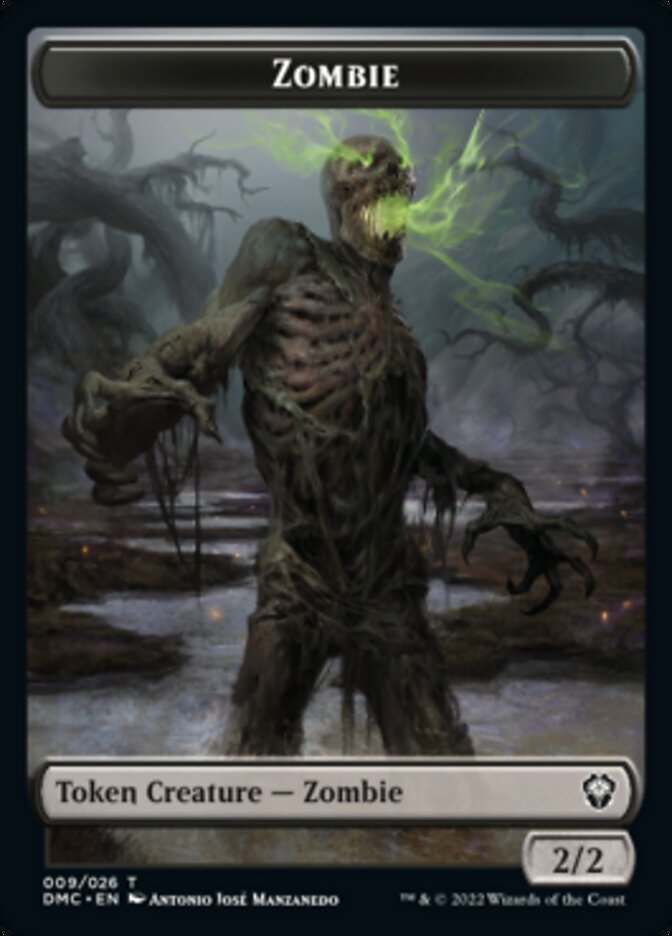 Phyrexian // Zombie Double-Sided Token [Dominaria United Tokens] | Jomio and Rueliete's Cards and Comics