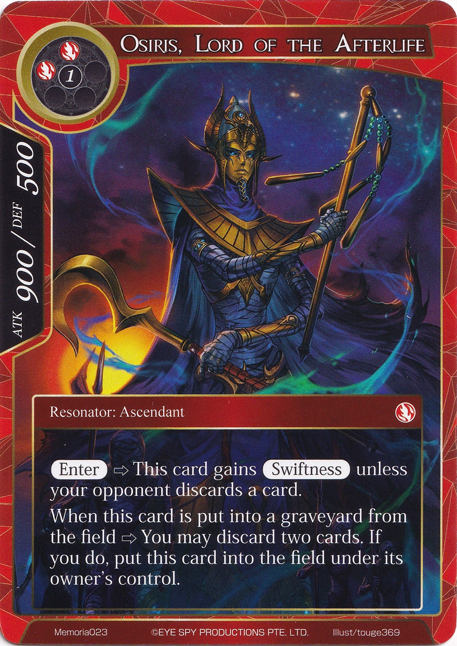 Osiris, Lord of the Afterlife (Memoria023) [Alice Origin Memoria Cards] | Jomio and Rueliete's Cards and Comics