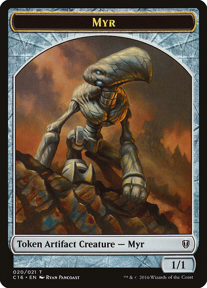 Myr // Bird (002) Double-Sided Token [Commander 2016 Tokens] | Jomio and Rueliete's Cards and Comics
