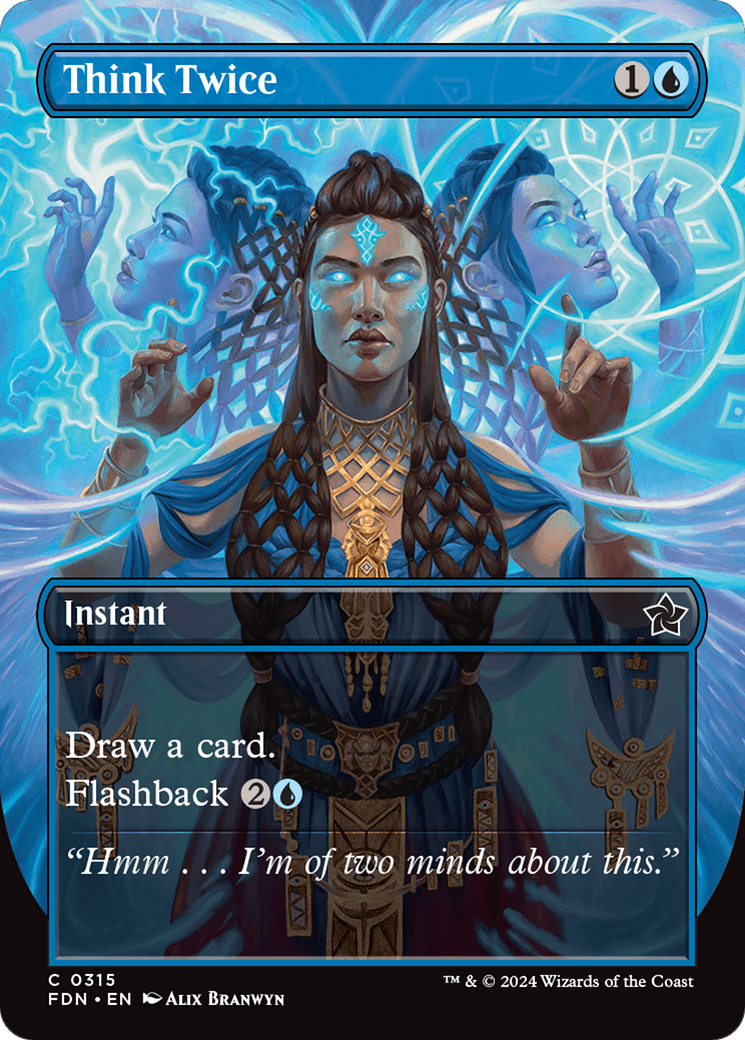 Think Twice (Borderless) [Foundations] | Jomio and Rueliete's Cards and Comics