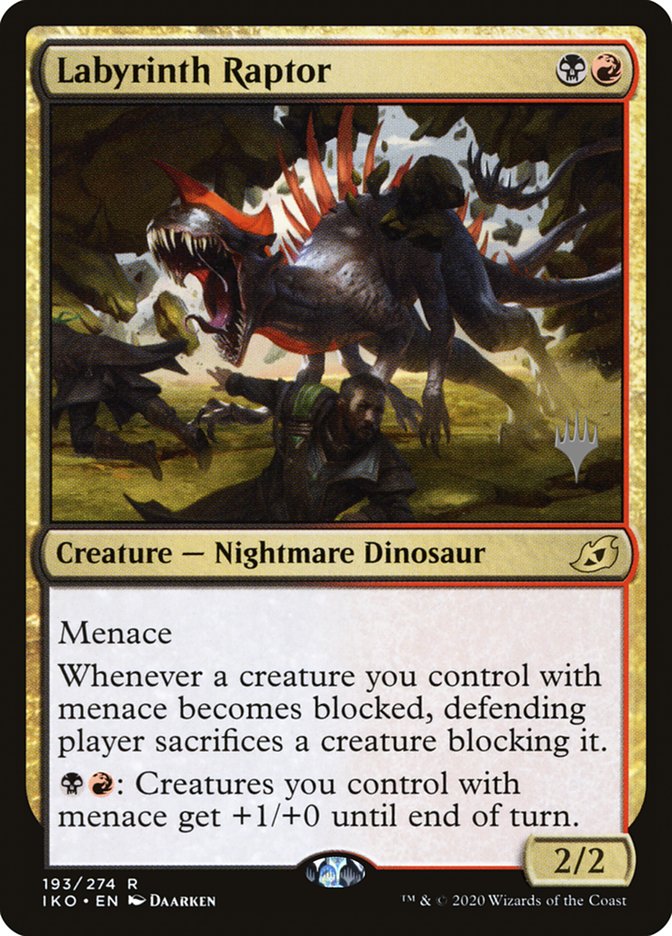 Labyrinth Raptor (Promo Pack) [Ikoria: Lair of Behemoths Promos] | Jomio and Rueliete's Cards and Comics