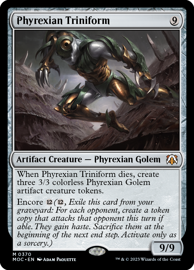 Phyrexian Triniform [March of the Machine Commander] | Jomio and Rueliete's Cards and Comics