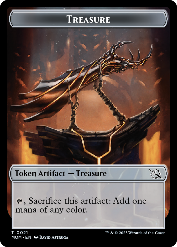 Treasure (21) // Spirit (14) Double-Sided Token [March of the Machine Tokens] | Jomio and Rueliete's Cards and Comics